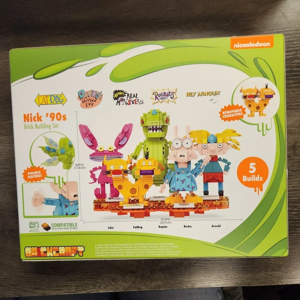 Brickcraft Nickelodeon 90's Brick Building Set - Nick - 833 pcs - New, Sealed